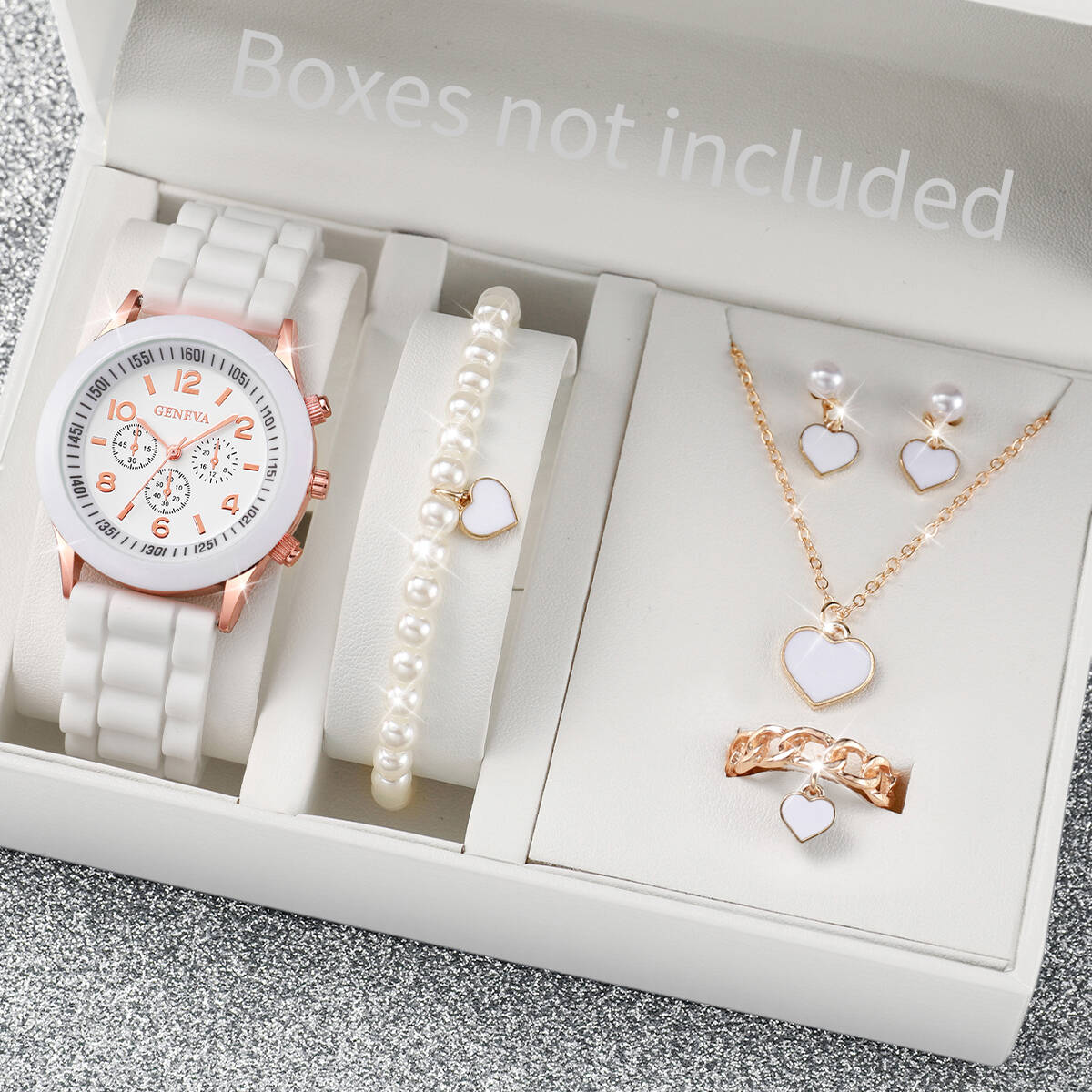 Silicone Band Women - 5/6PCS Fashion Women Watches Jewelry Set