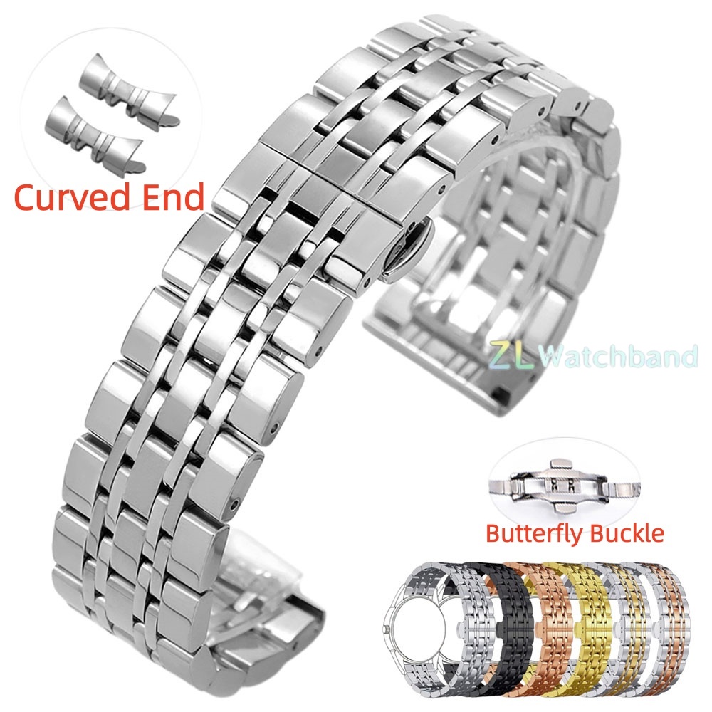 Suede Strap Watch - 12/14/16/18/19/20/21/22/24mm Solid Stainless Steel Watch Band