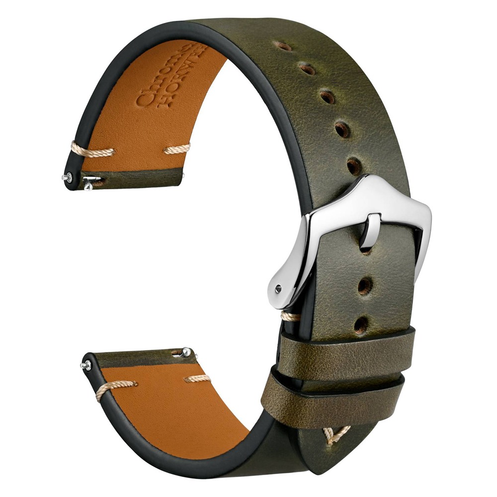 Leather Strap Quick Release - WOCCI Oil Wax Leather Watch Straps