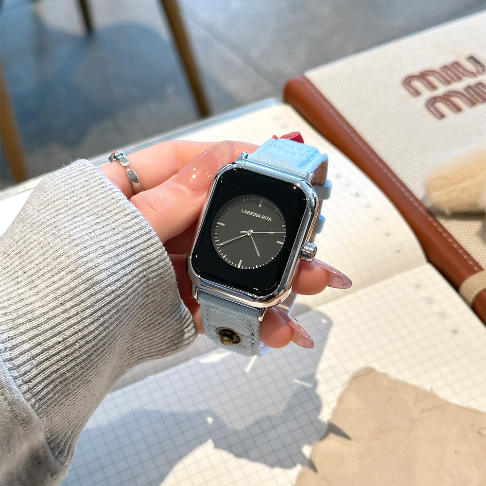 New Stylish Square Watch With  - Canvas Strap Watch recension och pris