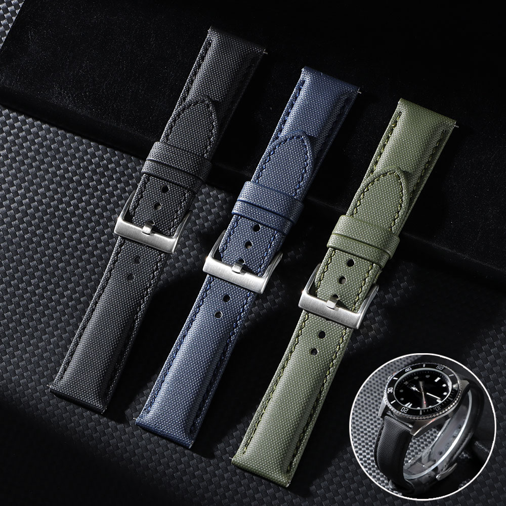 Premium Sailcloth Watch Band f - Canvas Strap Watch recension och pris