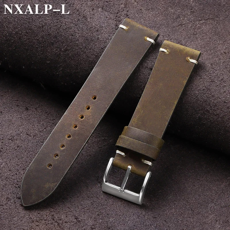 Vintage Oil Wax Leather Watch  - Nato Strap Nylon recension och pris