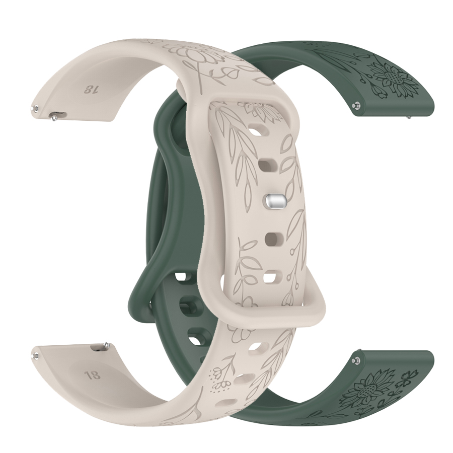 20 22mm 3D Flowers Silicone St - Silicone Watch Band 22Mm recension och pris