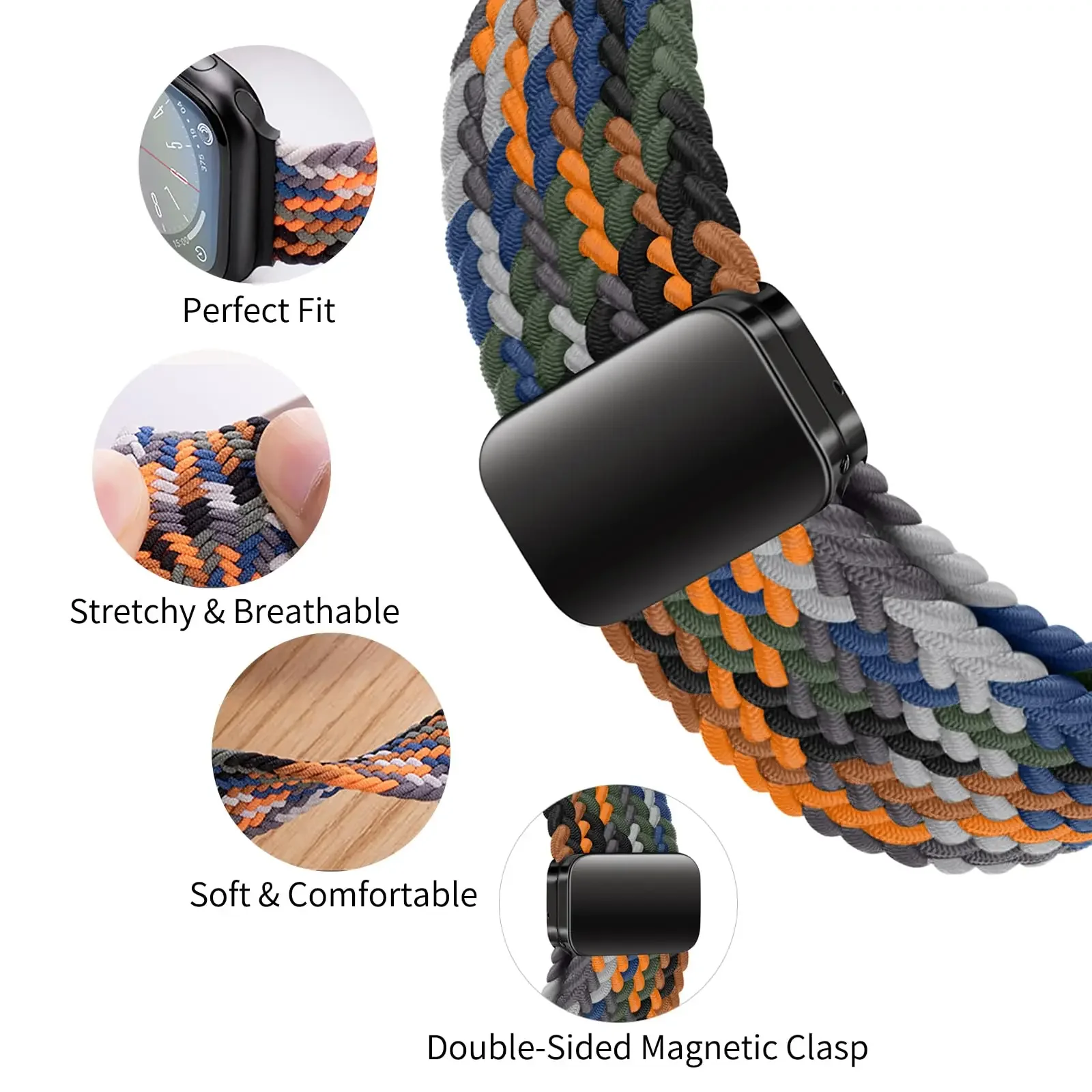 Nylon Braided Loop Strap For A - Milanese Loop Magnetic recension och pris