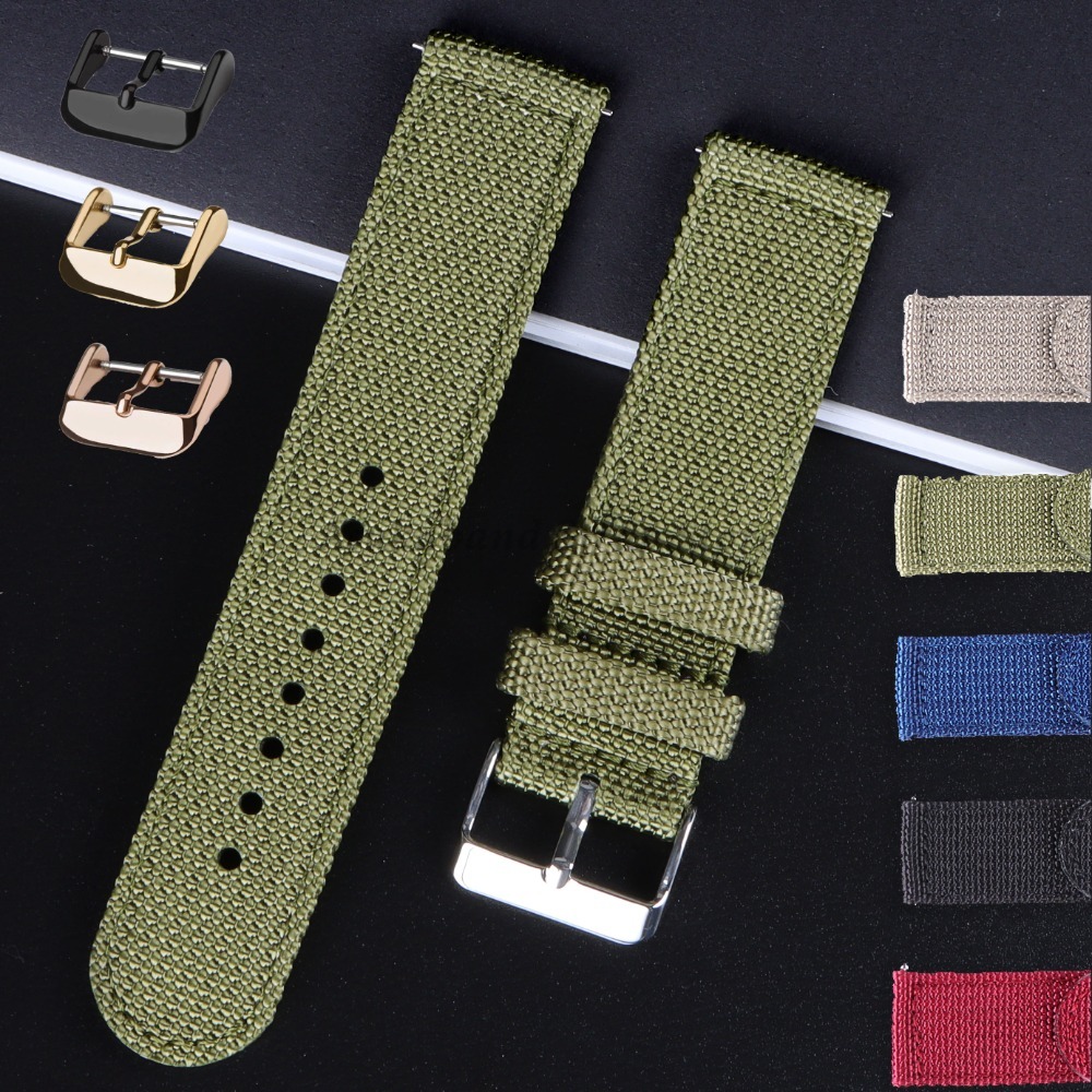 18 20 22 24mm Nylon Canvas Str - Nato Strap Nylon recension och pris