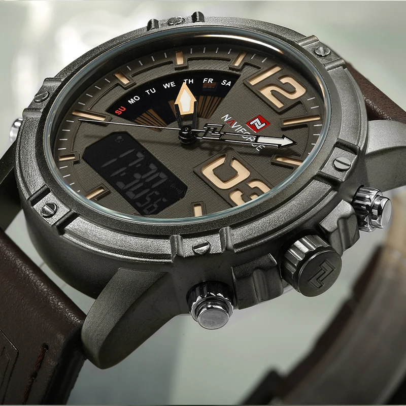 NAVIFORCE Top Brand Men Watch  - Leather Watch Band Men recension och pris