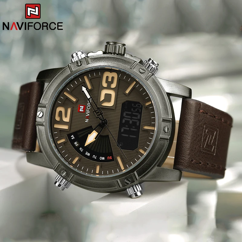 NAVIFORCE Top Brand Men Watch  - Leather Watch Band Men recension och pris