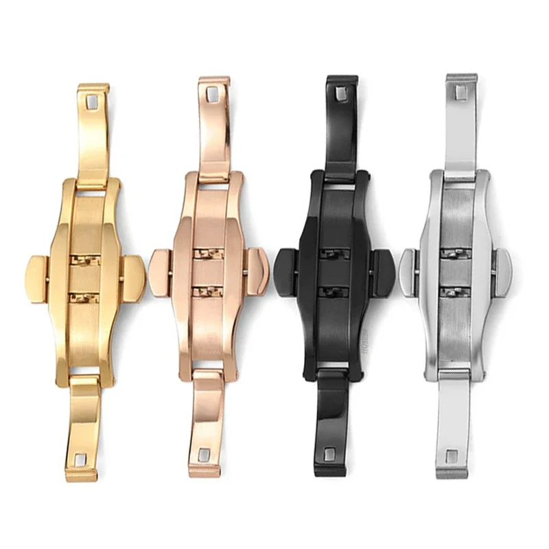 Polished Stainless Steel Buckl - Butterfly Clasp Deployant recension och pris