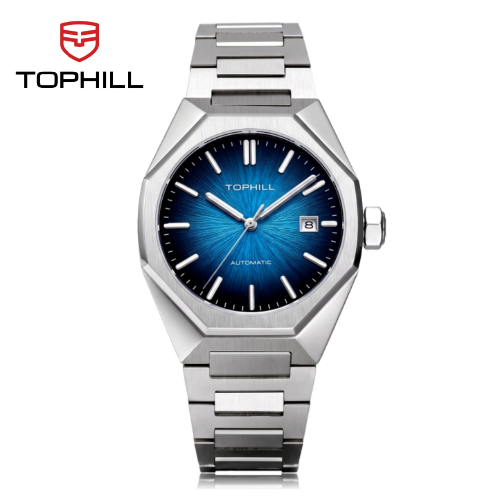 TOPHILL 39mm Miyota 8215 Mecha - Butterfly Clasp Deployant recension och pris