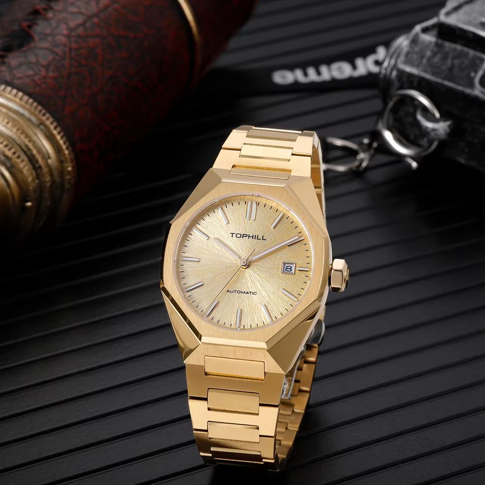 TOPHILL 39mm Miyota 8215 Mecha - Butterfly Clasp Deployant recension och pris
