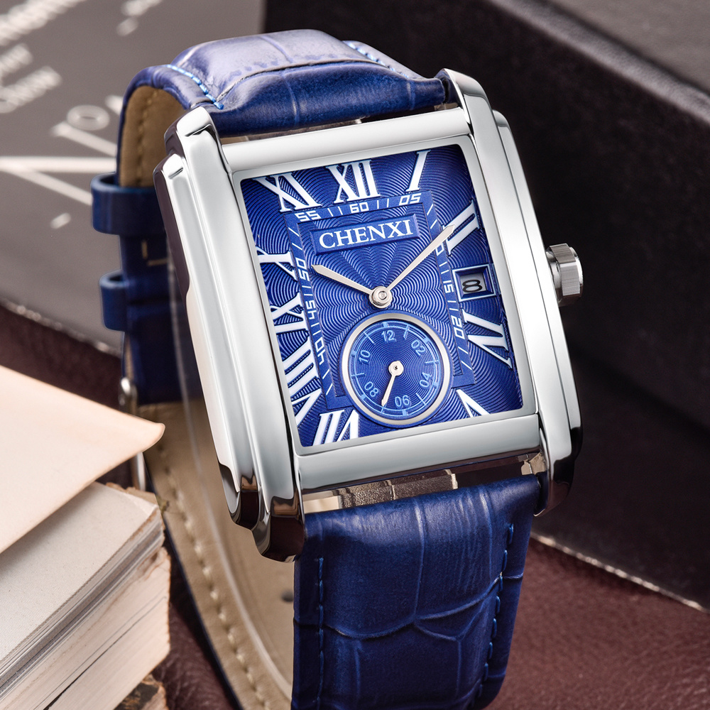 CHENXI 8216 Fashion Classic Sq - Leather Watch Band Men recension och pris