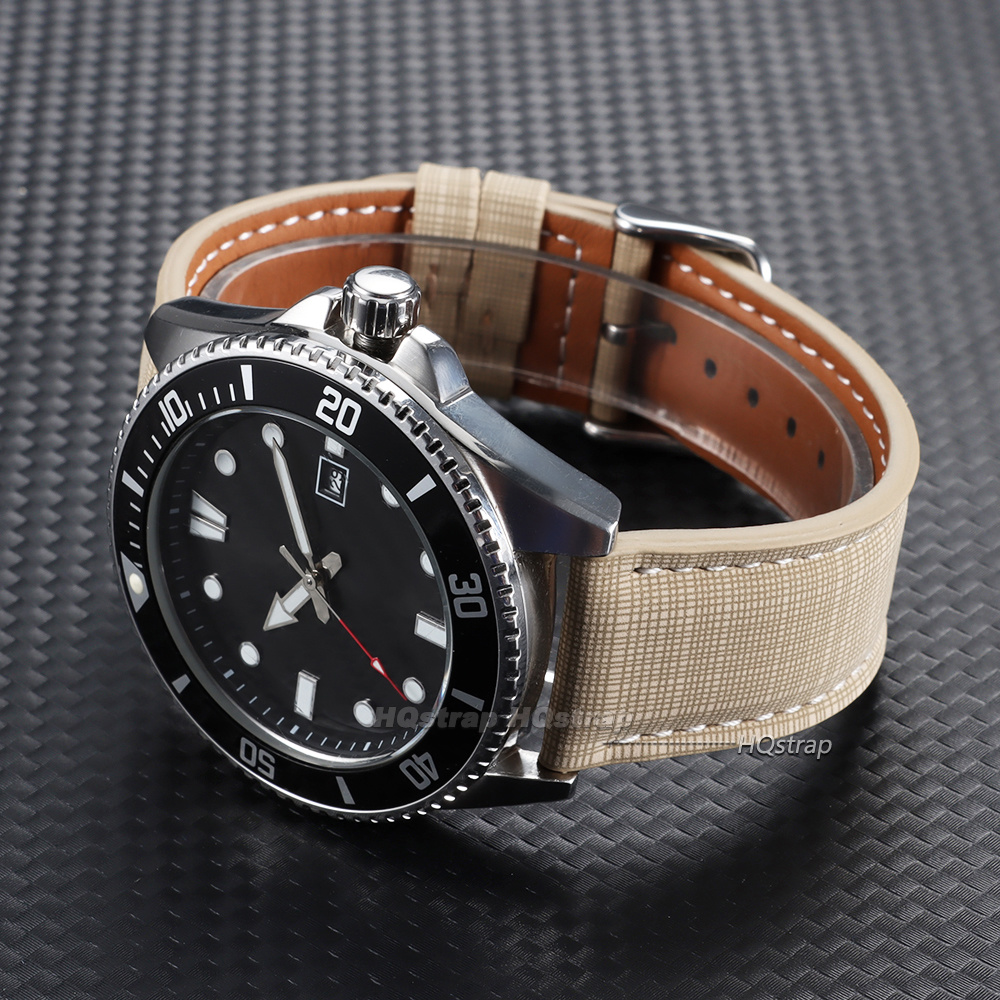Leather Watch Strap with Plaid - Suede Strap Watch recension och pris
