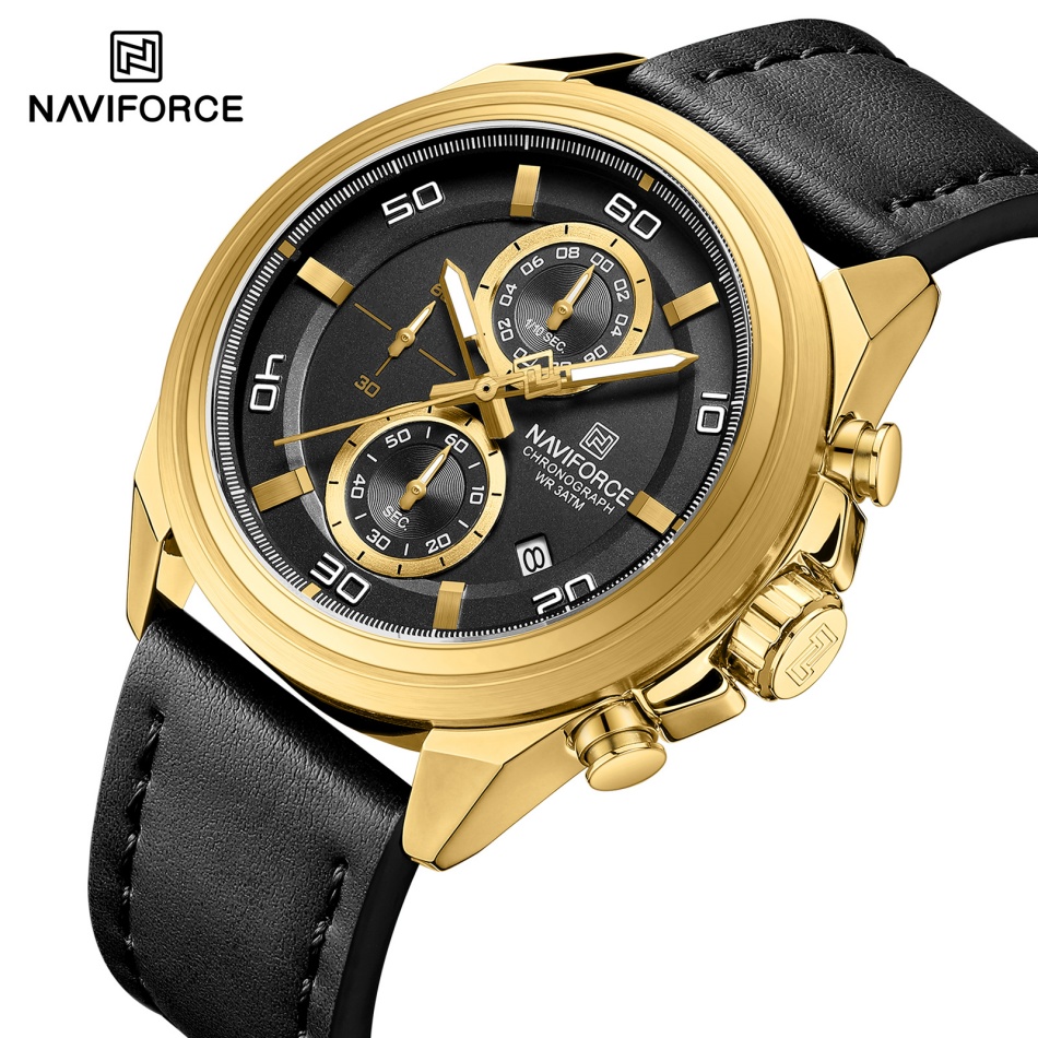 NAVIFORCE  Hands Wristwatches  - Leather Watch Band Men recension och pris