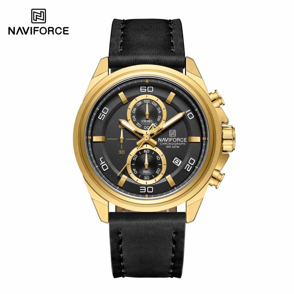 NAVIFORCE  Hands Wristwatches  - Leather Watch Band Men recension och pris
