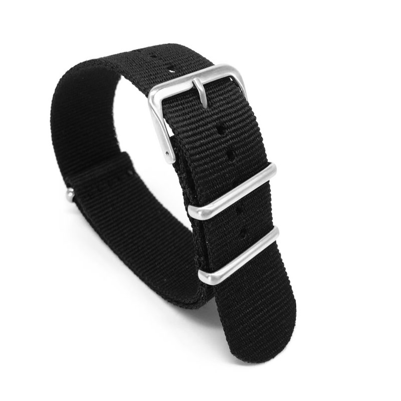 Black Nylon Strap for 16mm 18m - Nato Strap Nylon recension och pris
