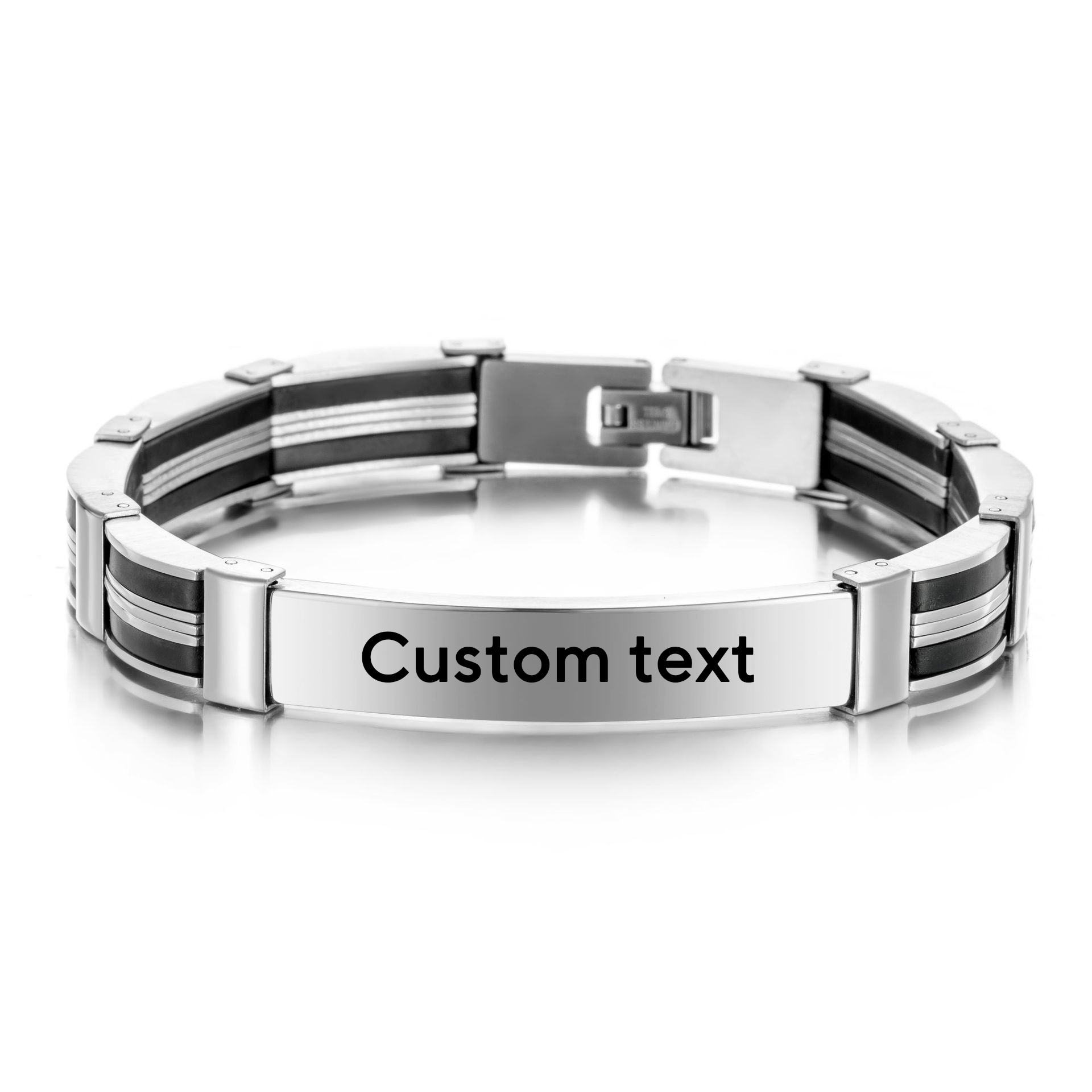 Punk Custom TEXT Name Men Stai - Silicone Band Women recension och pris