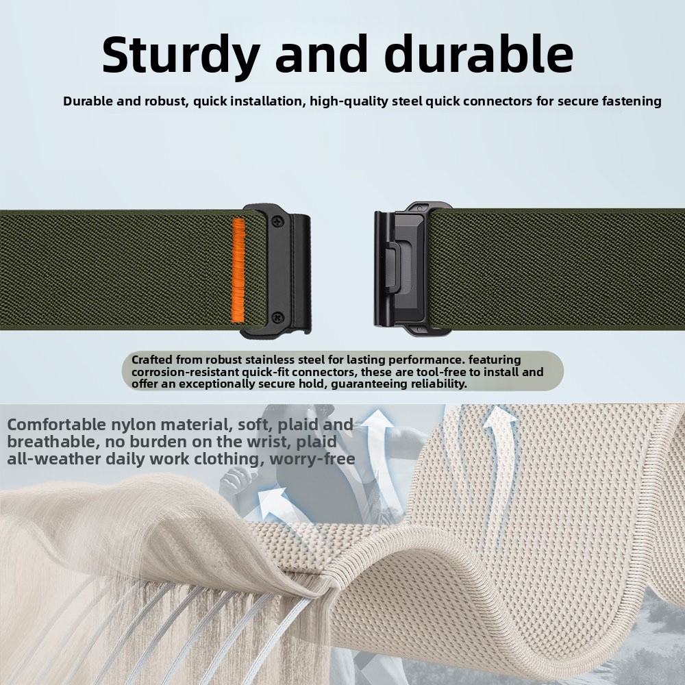 26 22mm Nylon Elastic Strap Fo - Parachute Strap Elastic recension och pris