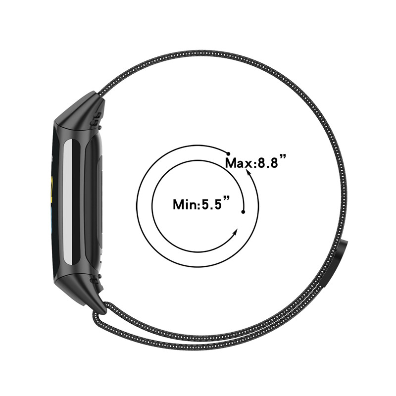 Metal Band For Fitbit Charge 5 - Milanese Loop Magnetic recension och pris