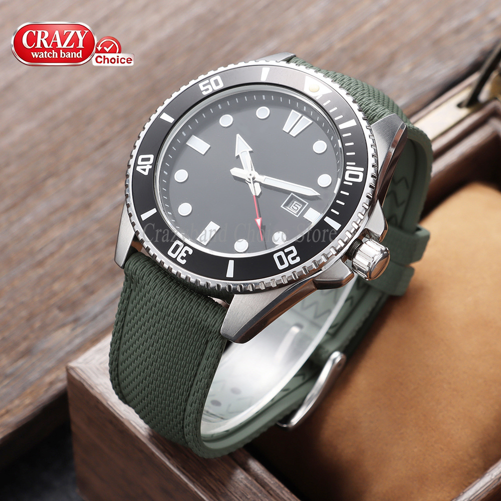 New FKM Rubber Watch Strap 20m - Rubber Strap Diver recension och pris
